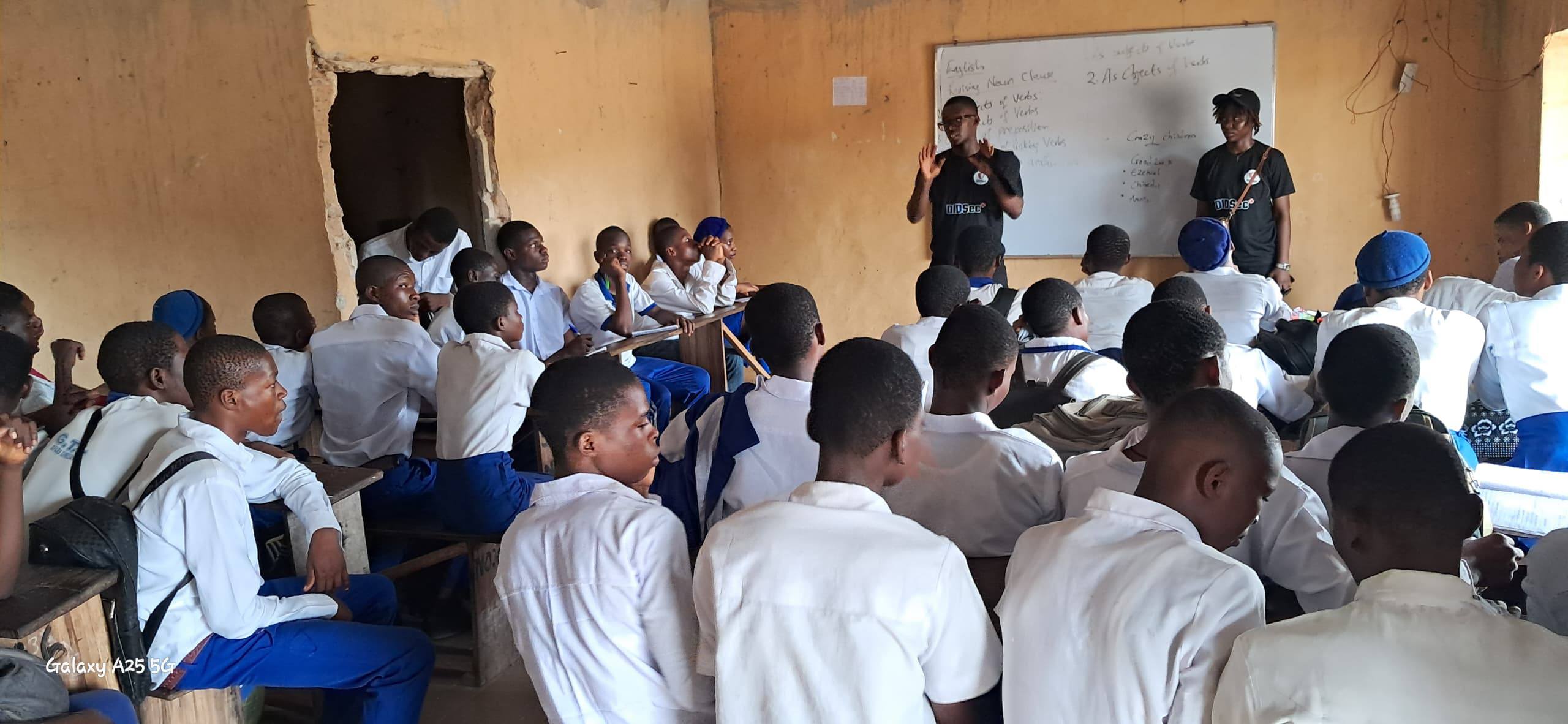 DIDSec+ team engaging students at Afara Technical College