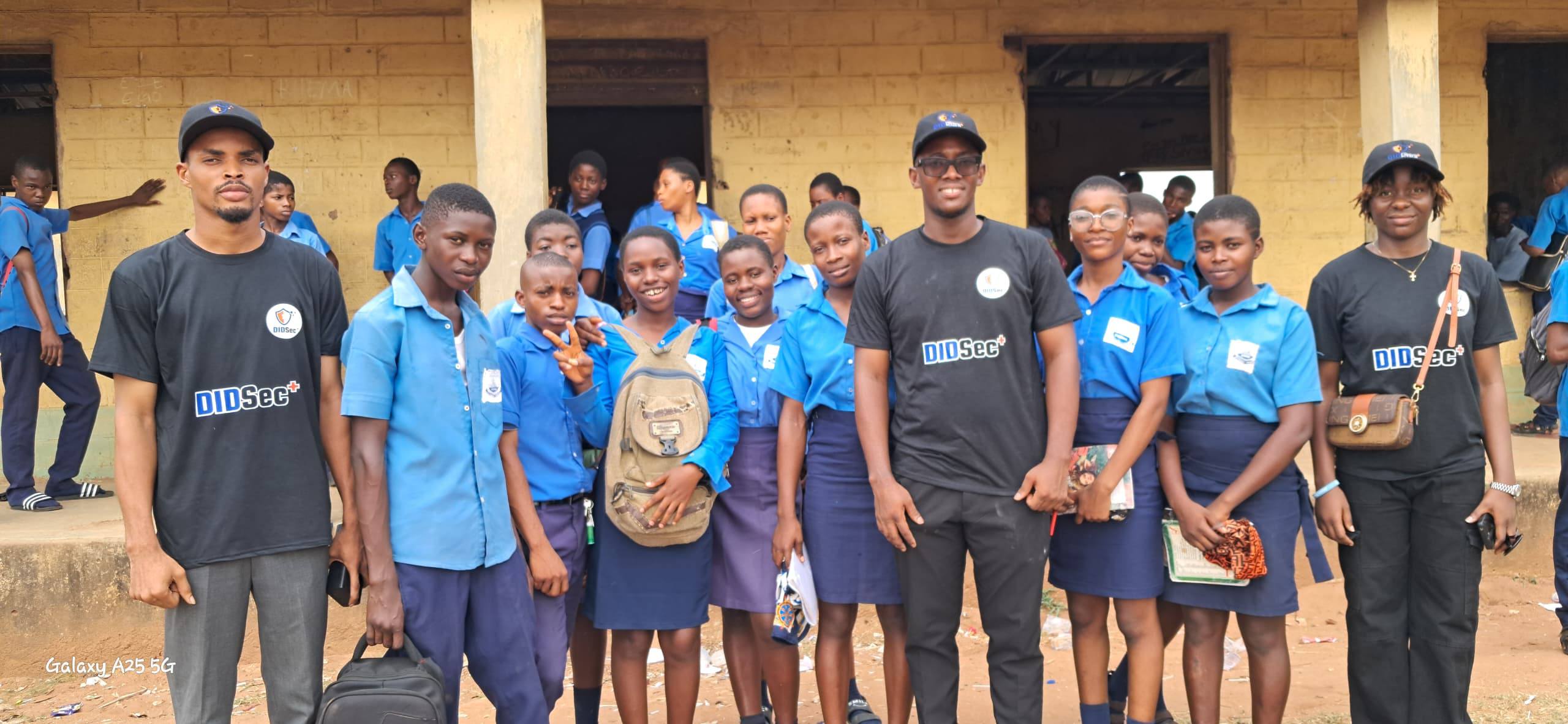 DIDSec+ team group photo with Ibeku High School students