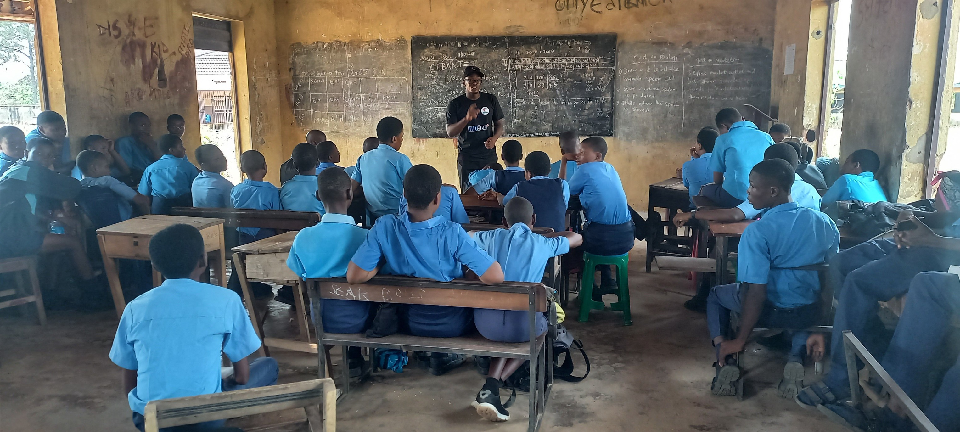 Cybersecurity session in progress at Ibeku High School